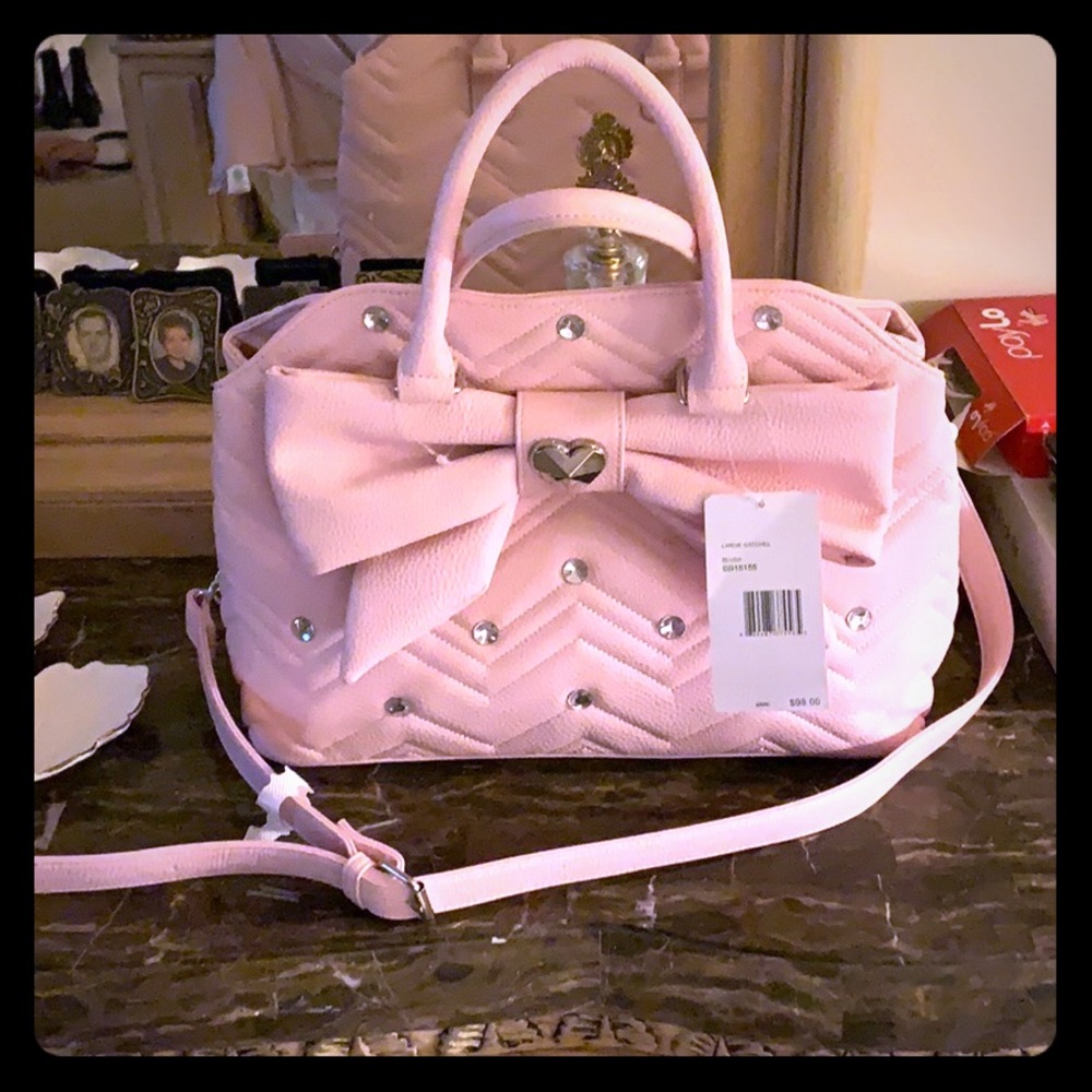 Betsy bag in pink with stones